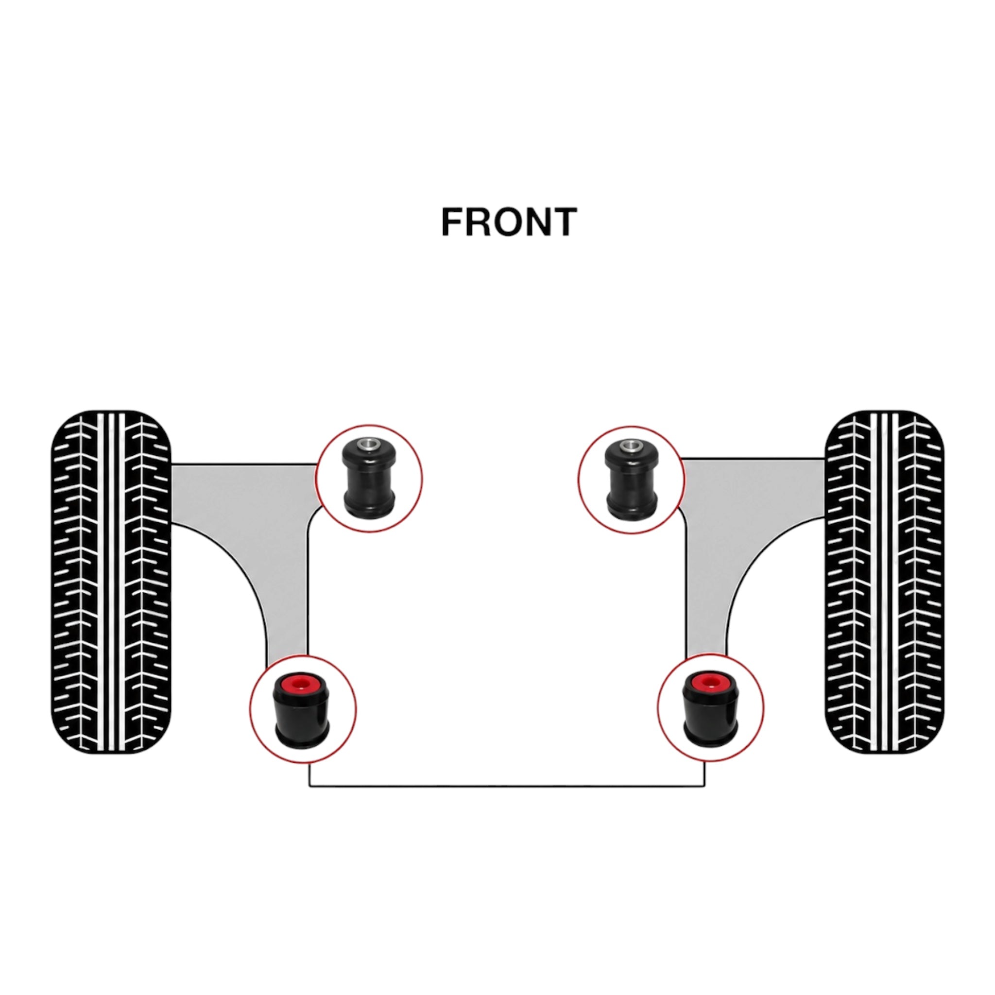 P1 Volvo S40 C30 V50 C70 Front Control Arm Bushing Kit
